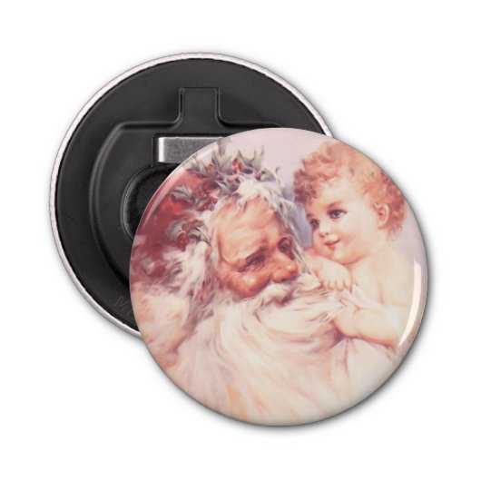 Kerstman en Baby Button Flesopener (Voorkant)