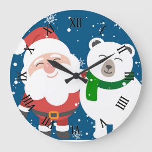 Kerstman en Beer Grote Klok
