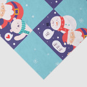 Kerstman en bemanning tissuepapier (Detail)