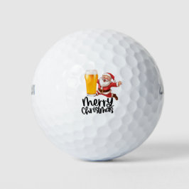 Kerstman en Bier voor Kerstmis Grappige Golfer Golfballen