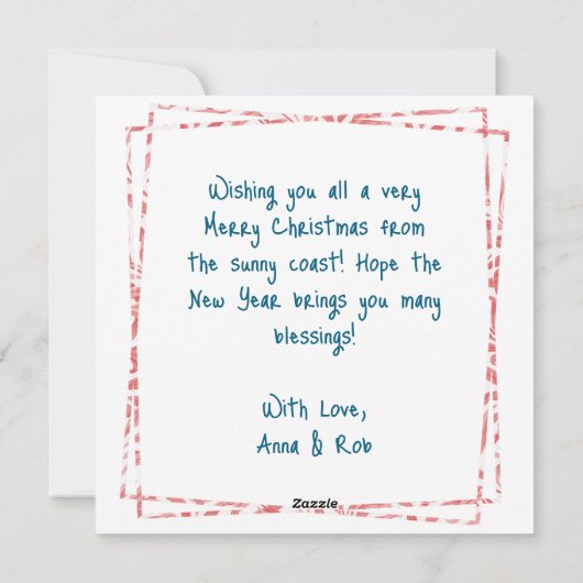 Kerstman en Bloederige Trouwen Grappige Sneeuwvoge Feestdagenkaart (Achterkant)