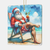 Kerstman en Bloederige Trouwen Grappige Sneeuwvoge Keramisch Ornament (Links)