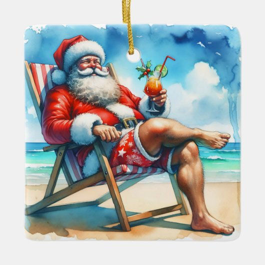 Kerstman en Bloederige Trouwen Grappige Sneeuwvoge Keramisch Ornament (Voorkant)