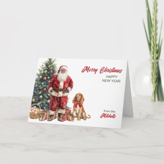 Kerstman en Bloedhond Kaart (Voorkant)