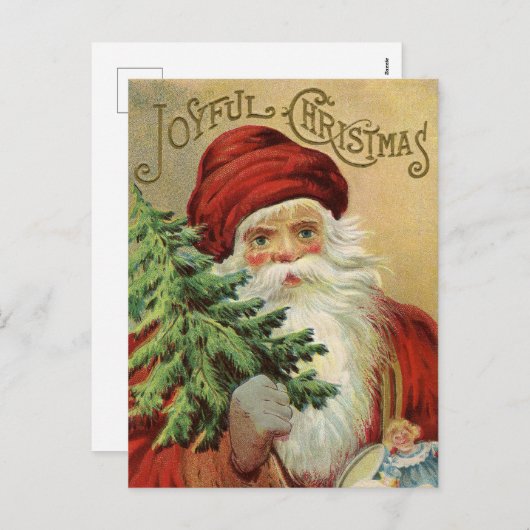 kerstman en briefkaart (Voorkant / Achterkant)