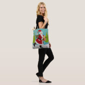 Kerstman en Cadeau Tote Bag (Op model)