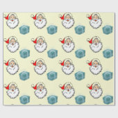 Kerstman en cadeaupapier (Vlak)