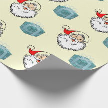 Kerstman en cadeaupapier