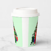 Kerstman en Cadeaus bij Tree Paper Cups Papieren Bekers (Links)