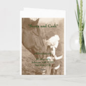 Kerstman en contant geld Kaart (Achterkant)