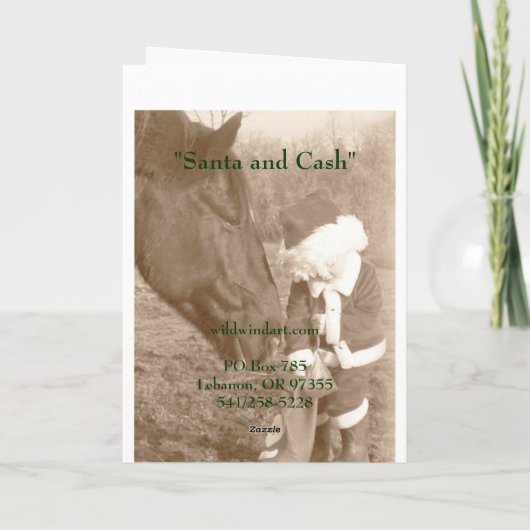 Kerstman en contant geld Kaart (Achterkant)