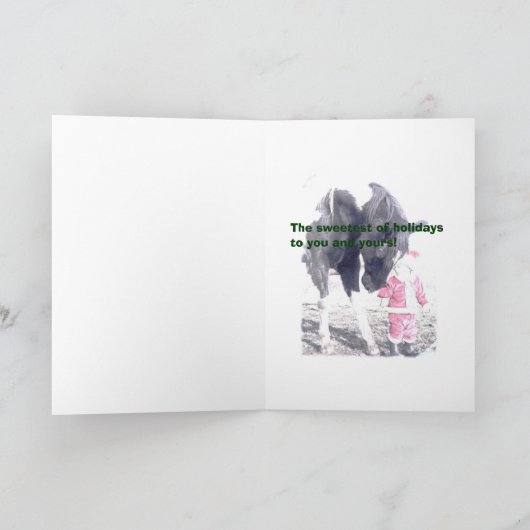 Kerstman en contant geld Kaart (Binnen)