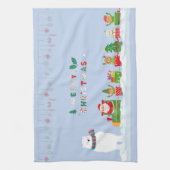 Kerstman en de ijsbeer  theedoek (Verticaal)