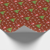 Kerstman en de kerstboom cadeaupapier (Hoek)