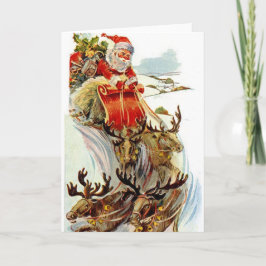 Kerstman en de Kerstkaart van de Ar van het Feestdagen Kaart