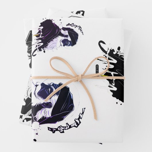 Kerstman en de magie van Kerstmis Inpakpapier Vel (In situ)