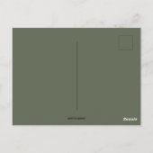  kerstman en de rode auto kerstgroeten briefkaart (Achterkant)