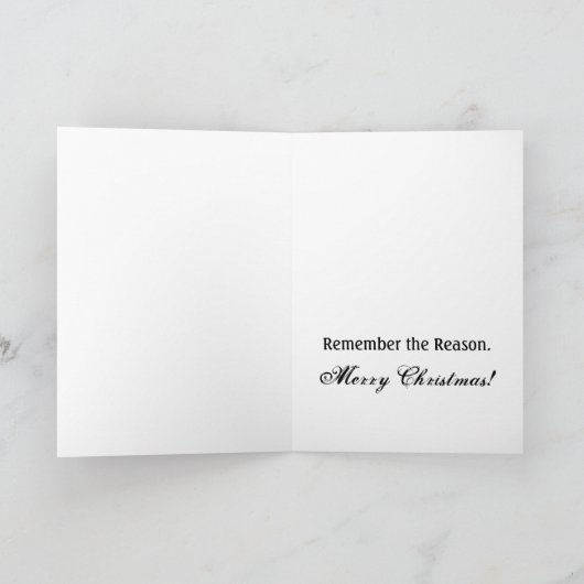 Kerstman en de Ster Feestdagen Kaart (Binnen)