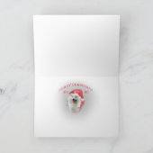 Kerstman en de Vrolijke Kerstkaarten van Helpers Feestdagen Kaart (Binnen)