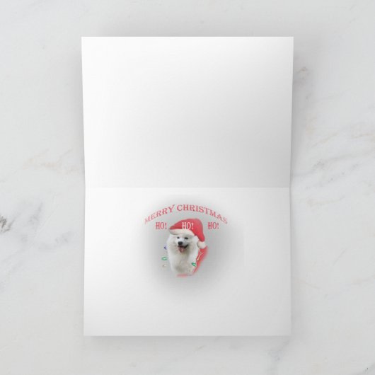 Kerstman en de Vrolijke Kerstkaarten van Helpers Feestdagen Kaart (Binnen)