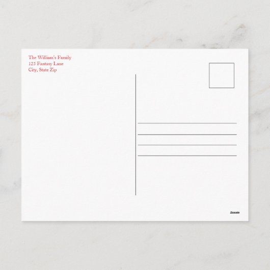 Kerstman en draak op de Noordpool tijdens kerstmis Feestdagenkaart (Achterkant)