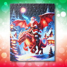 Kerstman en Draak op Kerstavond Legpuzzel