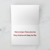 Kerstman en Duitse herder Feestdagen Kaart (Binnen)