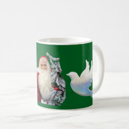 Kerstman en duiven koffiemok