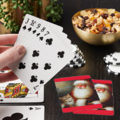 Kerstman en een kat (2) pokerkaarten (Insitu)