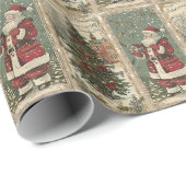 Kerstman en een kerstboom cadeaupapier (Rol Hoek)