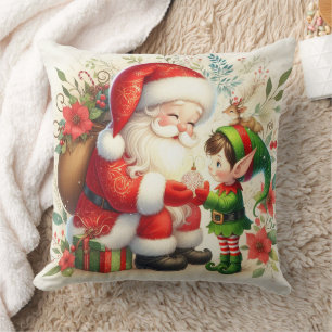 Kerstman en Elf 1 Kussen