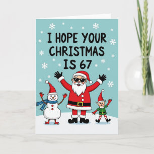 Kerstman en Elf 67 Kaart