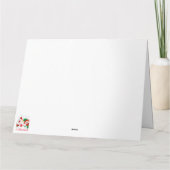 Kerstman en Elf Kerstkarakters Duim Omhoog Kaart (Achterkant)