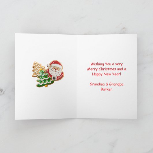 Kerstman en Elf Kerstmis op de Noordpool Feestdagen Kaart (Binnen)