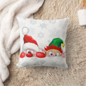 Kerstman en Elf Schattige en grappige karakters gl Kussen (Deken)