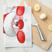 Kerstman en Elf Schattige en grappige karakters gl Theedoek (Quarter Fold)