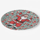 Kerstman en elfen papieren bordje (Gekanteld)