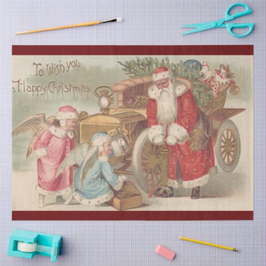 kerstman en engelse kerst tissuepapier (Craft)