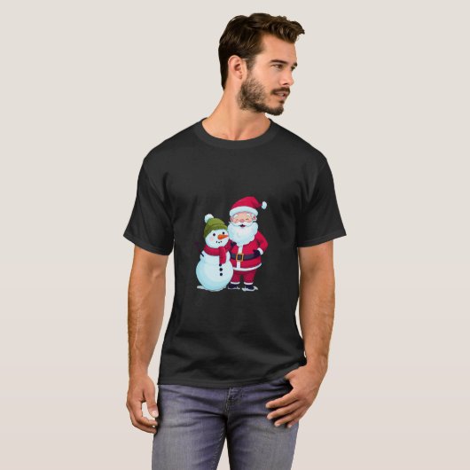 Kerstman en Frosty Hug T-shirt (Voorkant volledig)