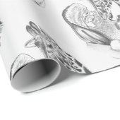 Kerstman en Giraffe Cadeaupapier (Rol Hoek)