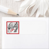 Kerstman en Giraffe Etiket (Insitu)