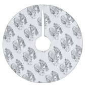 Kerstman en Giraffe Kerstboom Rok (Voorkant)