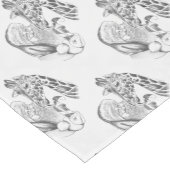 Kerstman en Giraffe Korte Tafelloper (Hoek)