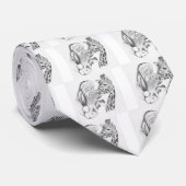 Kerstman en Giraffe Stropdas (Opgerold)