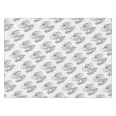 Kerstman en Giraffe Tafelkleed (Voorkant (Horizontaal))