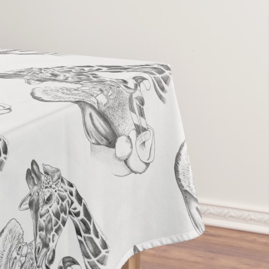 Kerstman en Giraffe Tafelkleed (Voorbeeld)