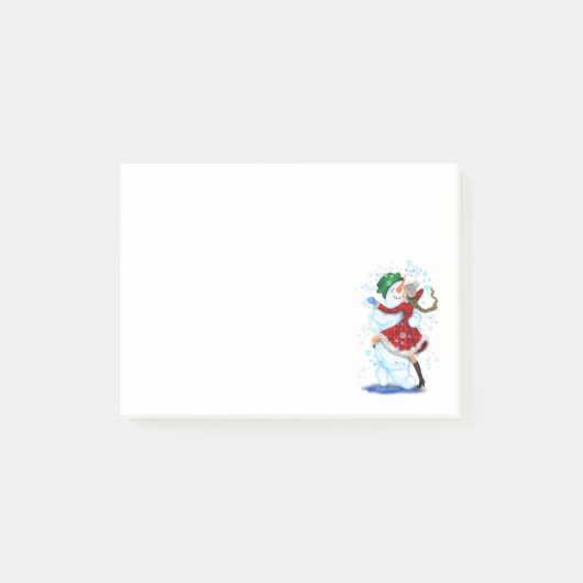 Kerstman en Girl Dance Fun Post-it® Notes (Voorkant)