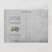 kerstman en glimlachend kind briefkaart (Achterkant)