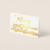 kerstman en groene kerst folie kaarten (Voorkant)