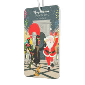 Kerstman en Haan Champagne Toast naar New Yea Luchtverfrisser (Links)